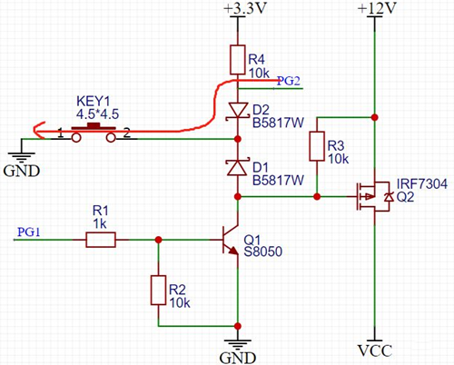 PMOS 一鍵開(kāi)關(guān)機(jī) 電路