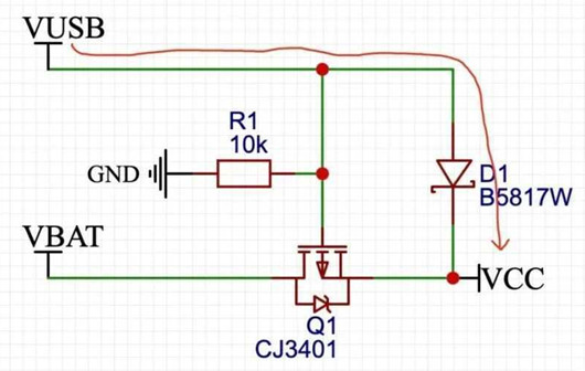 MOS管 電源 自動(dòng)切換電路