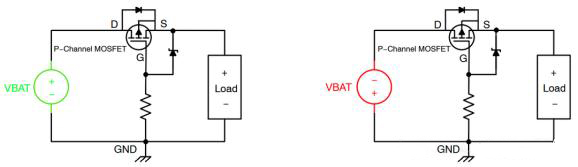 肖特二極管 MOSFET 反向極性保護(hù)